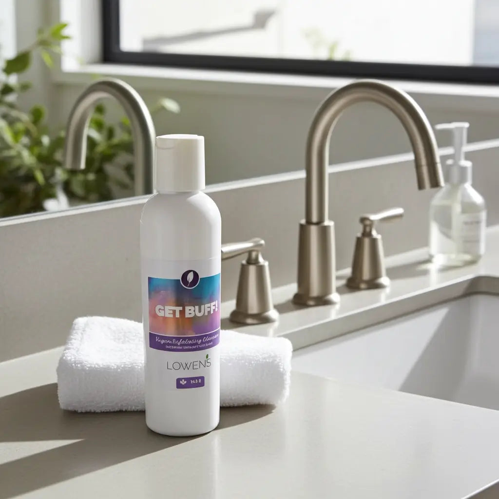 Get Buff! Vegan Exfoliating Facial Cleanser Lowens Natural Skincare