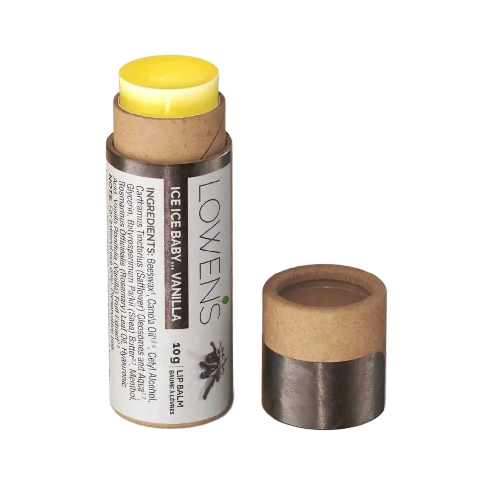 Ice Ice Baby Vanilla Lip Balm Lowens Natural Skincare