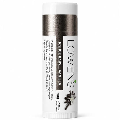 Ice Ice Baby Vanilla Lip Balm Lowens Natural Skincare