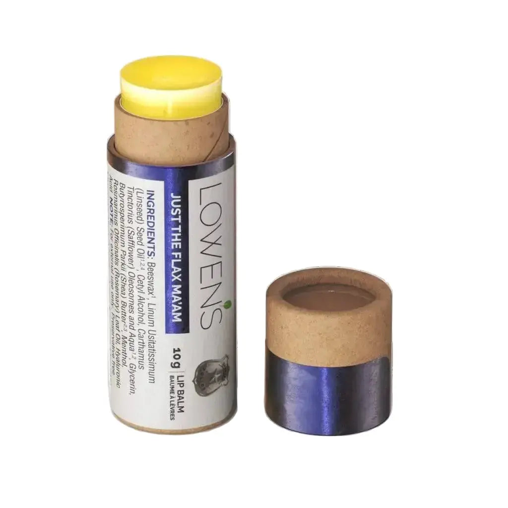 Just the Flax Ma’am! Lip Balm Lowens Natural Skincare