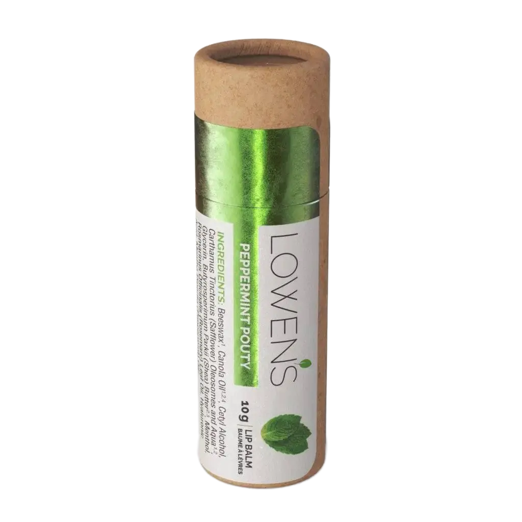 Peppermint Pouty Lip Balm Lowens Natural Skincare