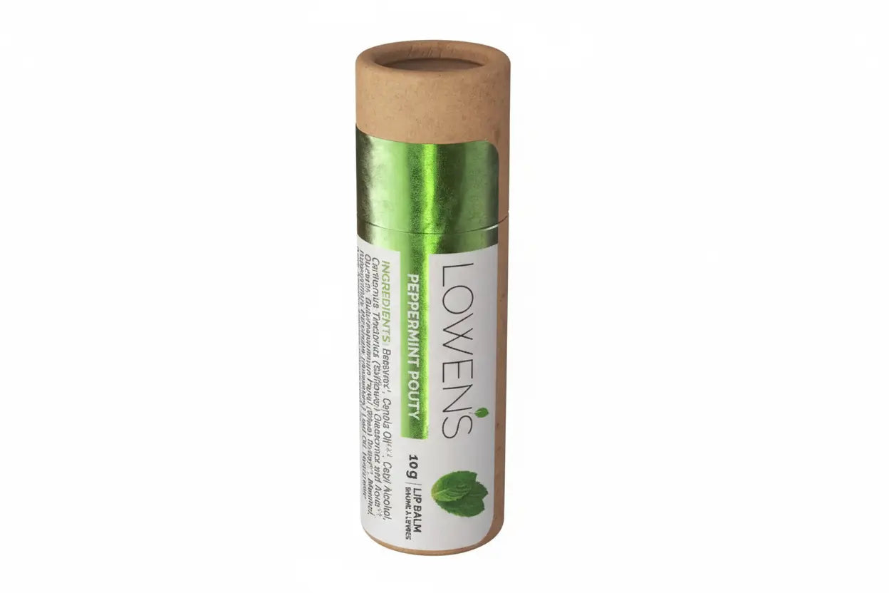 Peppermint Pouty Lip Balm Lowens Natural Skincare