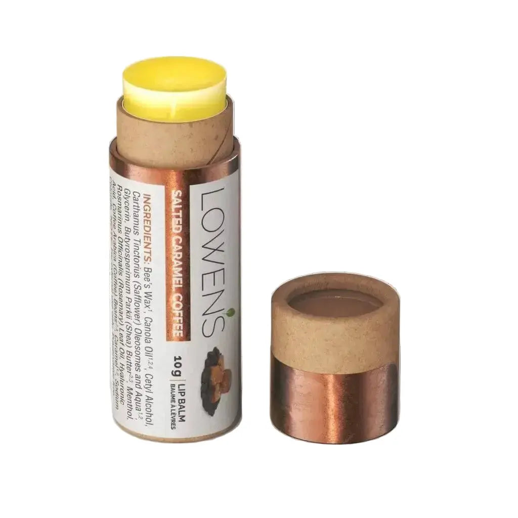Salted Caramel Coffee Bean Lip Balm Lowens Natural Skincare