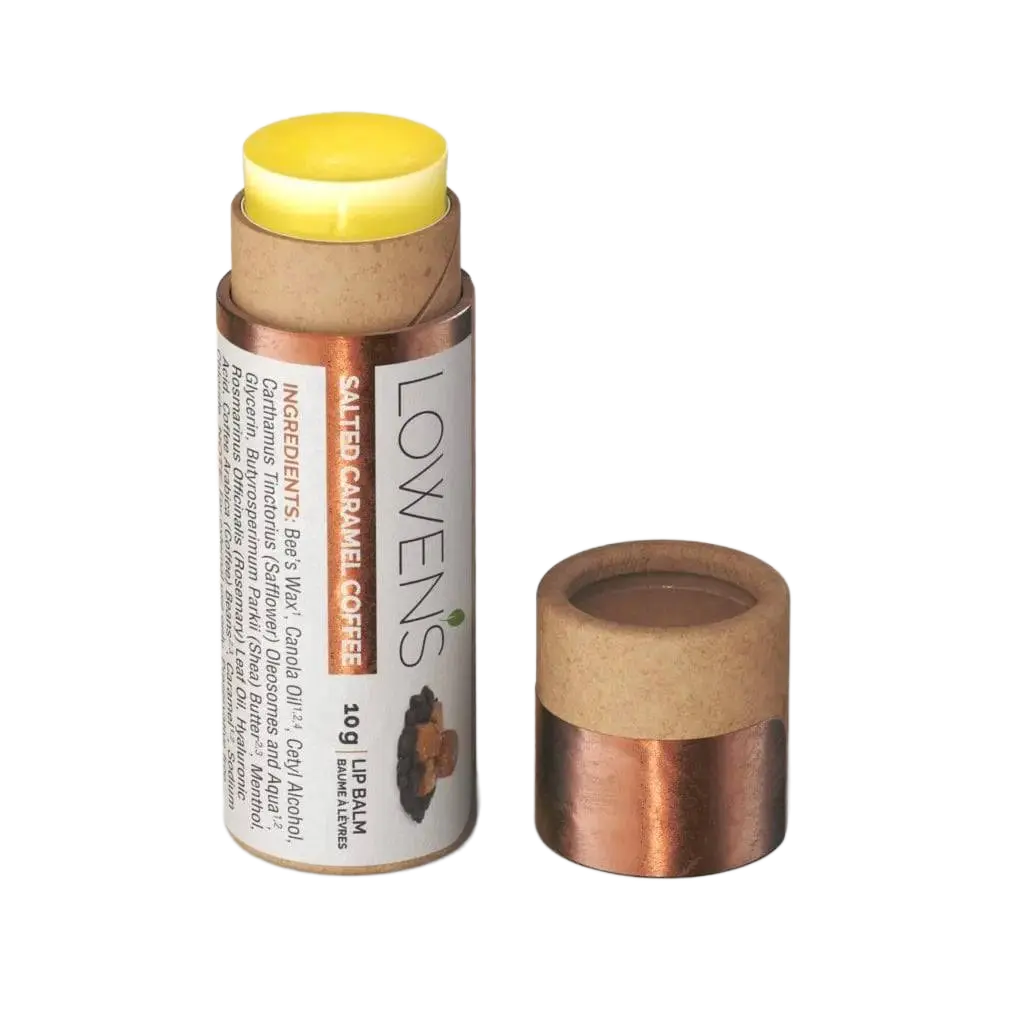 Salted Caramel Coffee Bean Lip Balm Lowens Natural Skincare