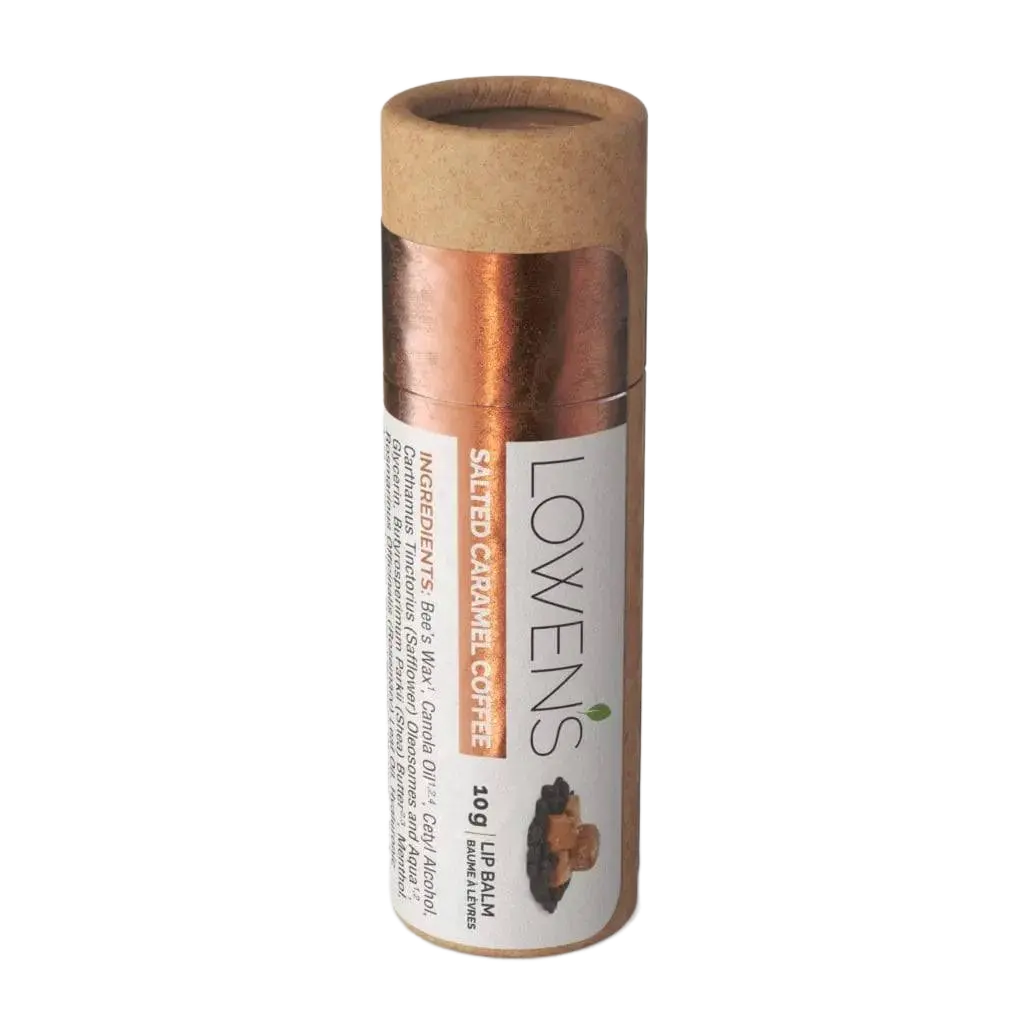 Salted Caramel Coffee Bean Lip Balm Lowens Natural Skincare