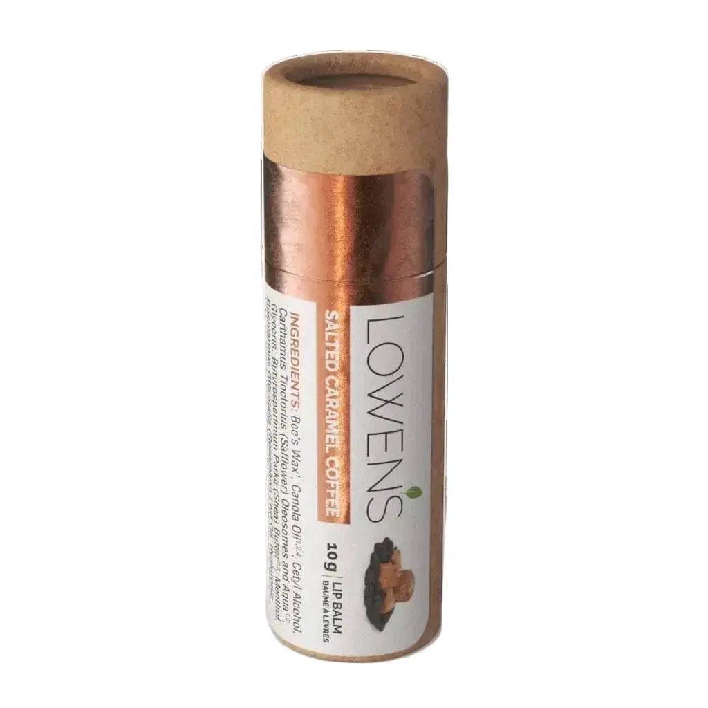 Salted Caramel Coffee Bean Lip Balm Lowens Natural Skincare
