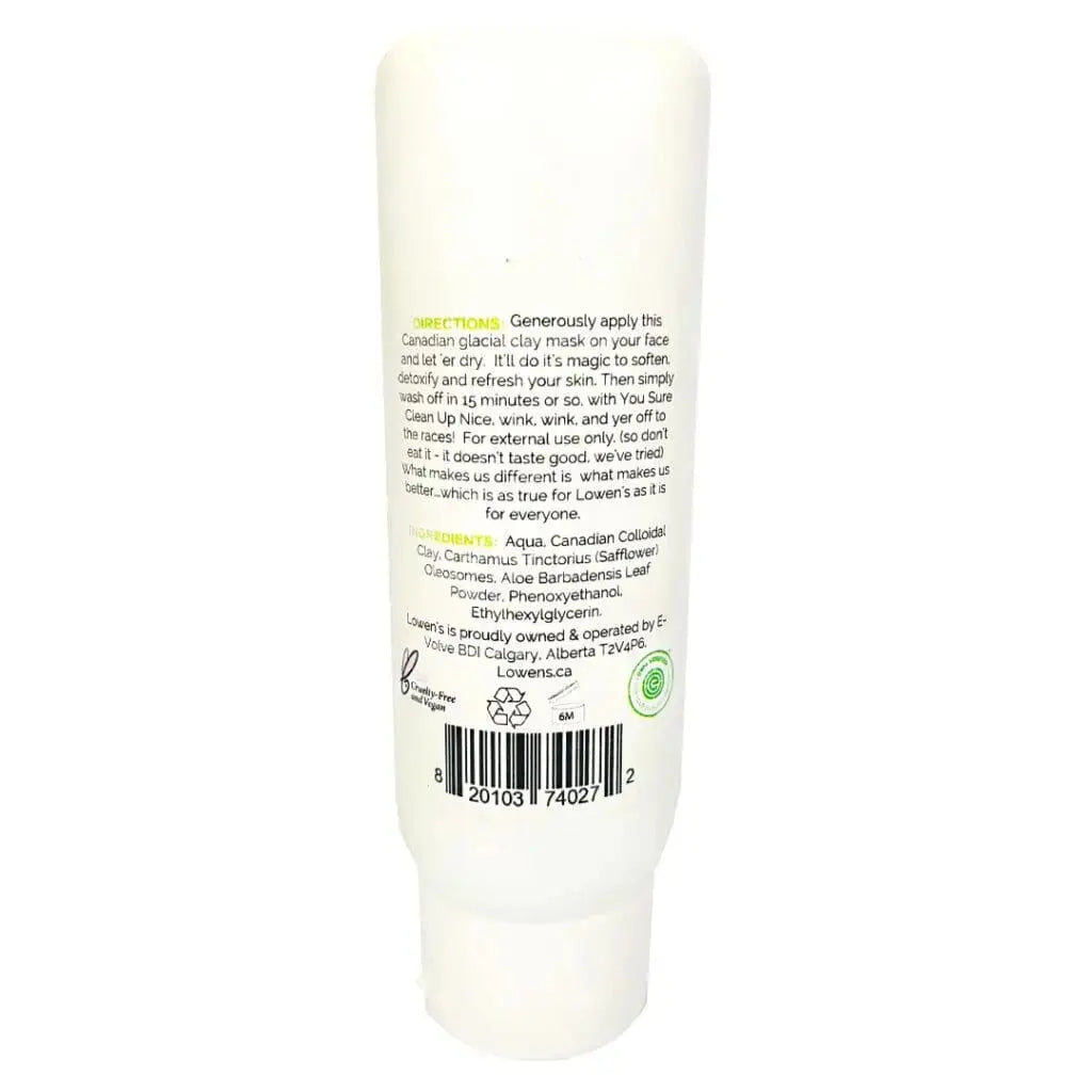 Swamp Thing Canadian Glacial Clay Mask Lowens Natural Skincare